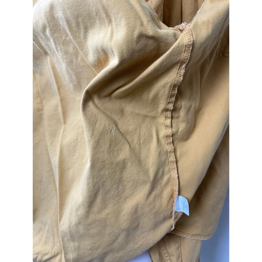 Vintage 90s 1994 Levi's Denim Shirt Metal Buttons Oversized Sz M Mustard‎ Yellow